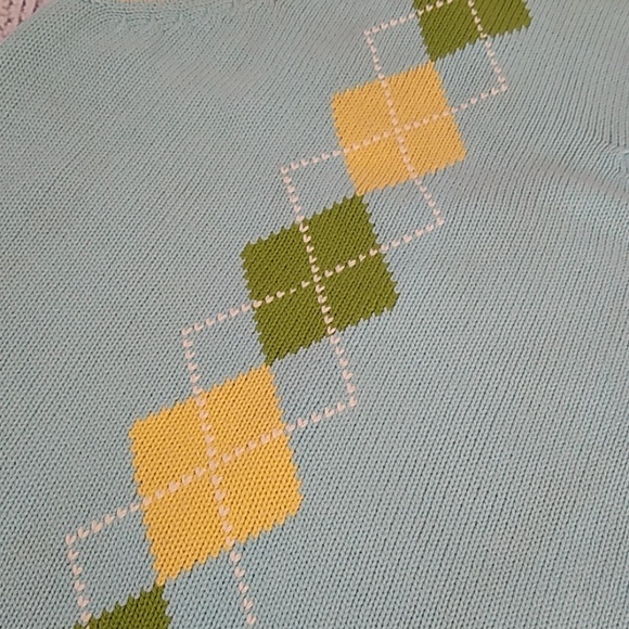 Vintage Y2K Argyle Sweater Tank Top - Picture 7 of 8